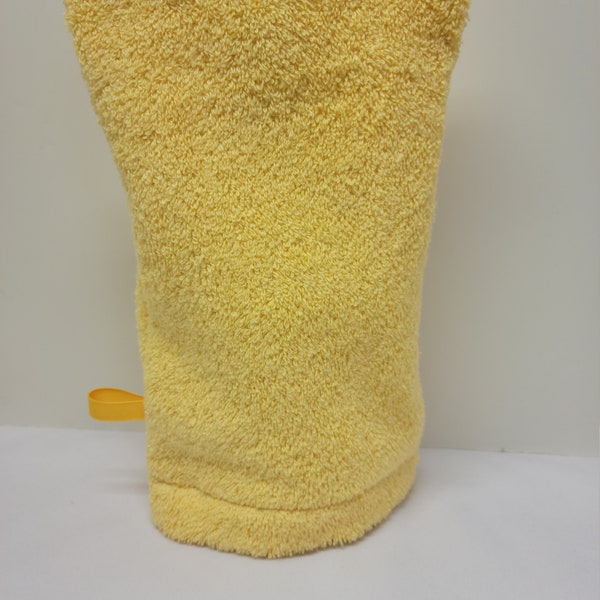 Bright Yellow - T Hand Washcloth Mitt, Make-up Remover, Bath Aid, European Wash Mitt, Fibromyalgia, Fur Baby Wash Mitt, Special Needs