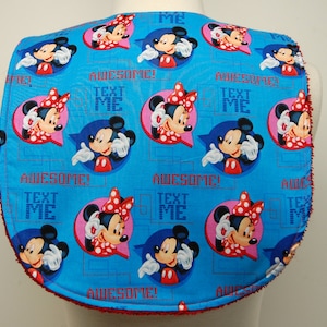 Youth/Junior Bib - Unisex Special Needs, Cerebral Palsy, Epilepsy, Seizures, Drooling, Retts, 14-inch Neck Opening:  Mickey and Minnie Mouse