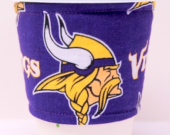 NFL - Coffee Cozy/Cup Sleeve Eco Friendly Slip-on, Teacher Appreciation, Co-Worker Gift, Buy any 5 get 1 free: Minnesota Vikings I