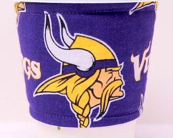 NFL - Coffee Cozy/Cup Sleeve Eco Friendly Slip-on, Teacher Appreciation, Co-Worker Gift, Buy any 4 get 1 free: Minnesota Vikings I