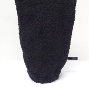 Schwarzer Elastischer Handwaschlappen Mitt Make-up-Entferner, Badehilfe, Europäischer Waschhandschuh, Fibromyalgie, Fell Baby Waschhandschuh