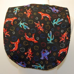 Youth/Junior Bib - Boy - Special Needs, Cerebral Palsy, Epilepsy, Seizures, Drooling, 14-inch Neck Opening:  Southwestern, Cactus, Coyotes