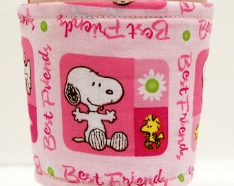 Coffee Cozy/ Cup Sleeve Eco Friendly Slip-on, Teacher Appreciation, Co-Worker Gift, Buy any 4 get 1 free: Snoopy and Woodstock Best Friends