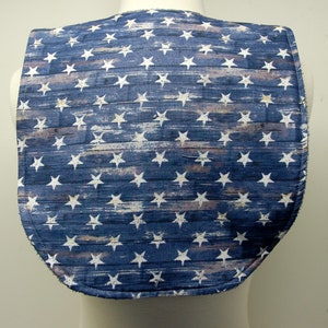 Youth/Junior Bib, Special Needs, Cerebral Palsy, Epilepsy, Seizures, Drooling, Adaptive Clothing 14-inch Neck Opening:  Stars Rustic Blue