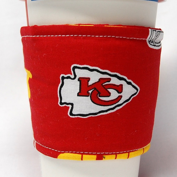 Coffee Cozy/Cup Sleeve, Eco Friendly, Slip-on, Teacher Appreciation, Co-Worker Gift, Buy any 4 get 1 free:  NFL - Kansas City Chiefs I