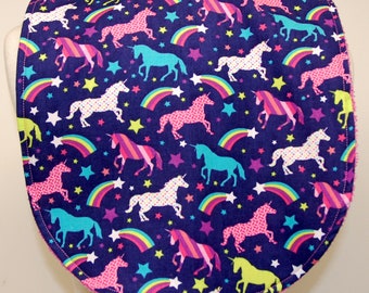 Youth/Junior Bib, Special Needs, Cerebral Palsy, Epilepsy, Retts Syndrome 14-inch neck opening: Multi-colored Unicorns