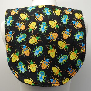Youth/Junior Bib - Boy - Special Needs, Cerebral Palsy, Epilepsy, Seizures, Drooling, 14-inch Neck Opening:  Colorful Bugs on Black