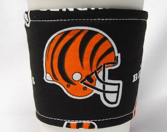 Coffee Cozy/Cup Sleeve Eco Friendly Slip-on, Teacher Appreciation, Co-Worker Gift,  Buy any 4 get 1 free: NFL - Cincinnati Bengals