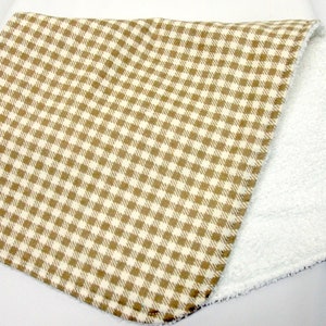 Baby Girl Burp Cloth, Baby Shower Gift, Welcome Baby Gift: Gray and White Gingham Check