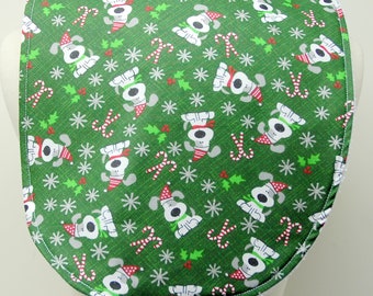 Youth/Junior Unisex Bib, Special Needs, Cerebral Palsy, Epilepsy, Retts Syndrome, Drooling, 14-inch neck opening: Dogs on Christmas Print
