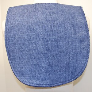 Youth/Junior Bib - Boy - Special Needs, Cerebral Palsy, Epilepsy, Seizures, Drooling, 14-inch Neck Opening, Back to School : Blue Burlap