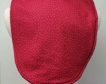 Youth/Junior Girl Bib, Special Needs, Cerebral Palsy, Epilepsy, Retts Syndrome, Drooling, 14-inch neck opening: Red Polka Dots on Red