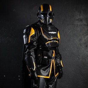 Helldivers 2 B-01 Cosplay Armor Costume Damaged | Helldivers Armor for Cosplay | Helldivers Cosplay Helmet