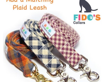 Plaid Dog Leash, Matching Leash for Any Plaid Pattern