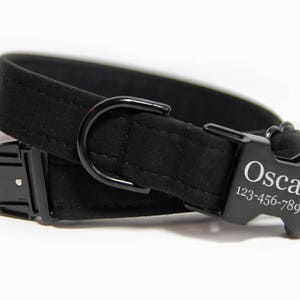 Blacked Out Dog Collar-Personalized Collar optional