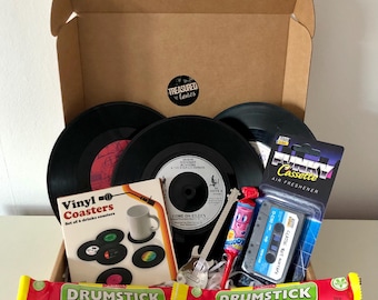 Music Themed Gift Box - Unique Music Gift Set with Mystery Records - Men’s Gift - Music Lover