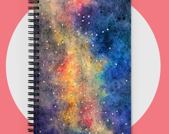 Soothing Galaxy Watercolor Spiral notebook