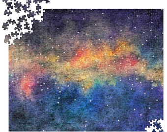 Watercolor Jigsaw Puzzle ”Soothing Galaxy”