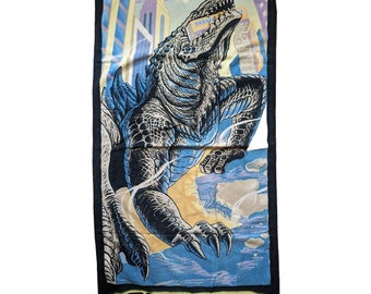 Rare Vintage Godzilla 1998 Movie  Beach Bath Full Color Promotion Towel Gojira