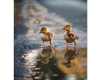 Ducklings Premium Matte Paper Poster