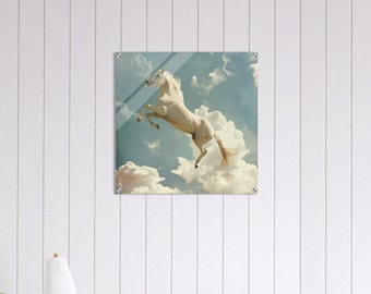 Horse high jumping Acrylic Print