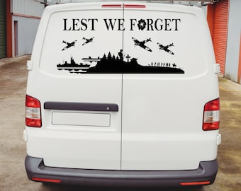 Remembrance Day Lest We Forget Poppy Vinyl Aufkleber