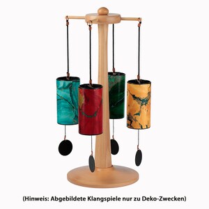 Carillon carrousel pour 4 carillons/carillons éoliens Zaphir ou Koshi. Fabriqué à la main en Allemagne à partir de hêtre massif image 1