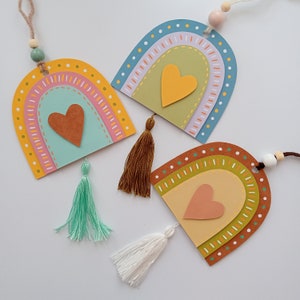Inspirational Rainbows - DIY paper ornaments,  printable files with tutorial to make your own paper rainbows