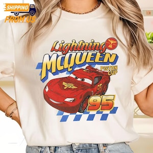 Vintage Lightning McQueen Shirt, McQueen Two Sided Shirt, Disney Pixar Car Shirt, Disney Shirt, Disney Tee, Kids Lightning McQueen Shirt