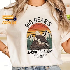 Koszulka Bald Eagle, Bluza Jackie Shadow&#39;s And Family, Bluza z kapturem Eagle Social Club, Big Bear Lake, Prezent dla miłośnika ptaków, Obserwatorzy kamer Eagle