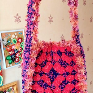 Crochet crossbody,shoulder bag, women&#39;s. Beautiful colors, soft to the touch. Granny square.Handmade crochet bag for summer.
