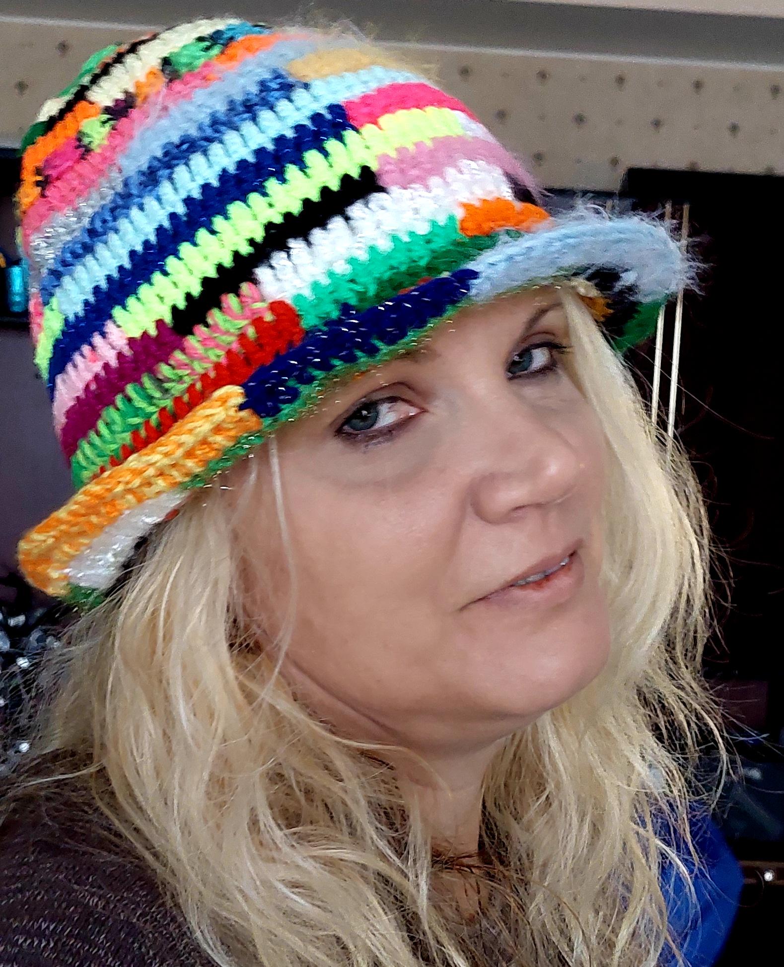 Miu Miu Inspired, Crochet Bucket Hat, Rainbow Striped