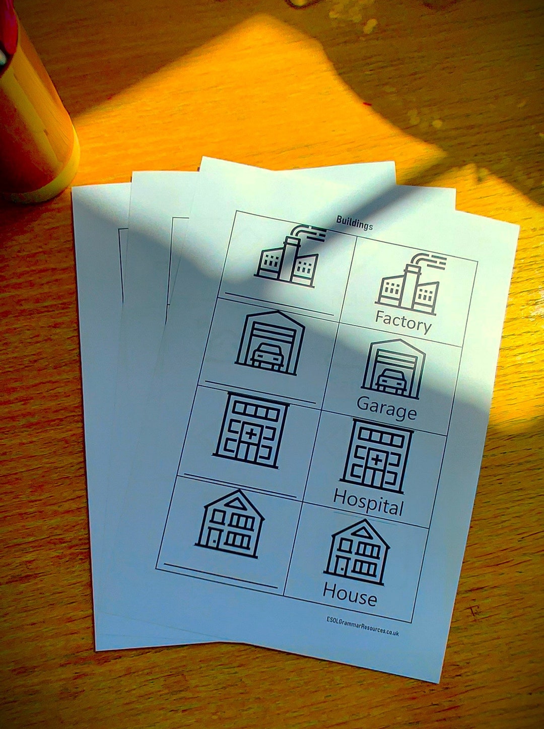 Buildings Flashcards Language Learning - Etsy
