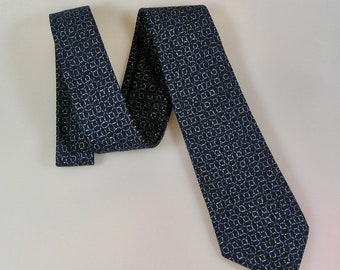 Navy blue Japanese cotton tie