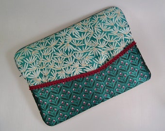 Cover, laptop sleeve duck blue jacquard fabrics