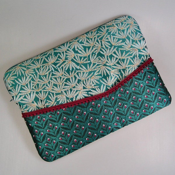 Cover, laptop sleeve duck blue jacquard fabrics