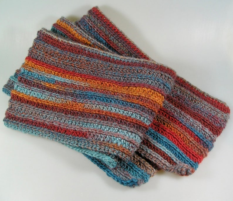 Echarpe multicolore en laine au crochet image 2