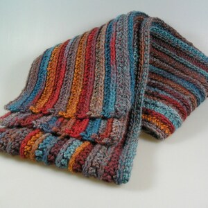 Echarpe multicolore en laine au crochet image 4