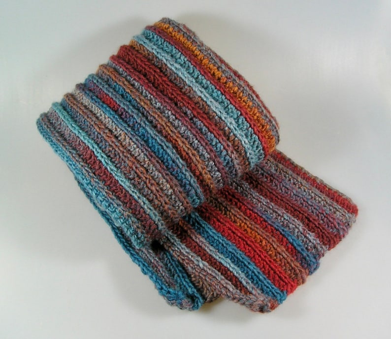 Echarpe multicolore en laine au crochet image 3
