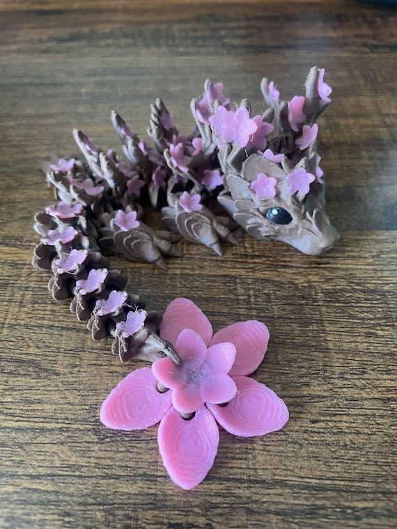DRAGON FOMULA53㎜X33㎜93a Articulated | Flexible | Cherry Blossom Dragon | Cinderwing | PLA+