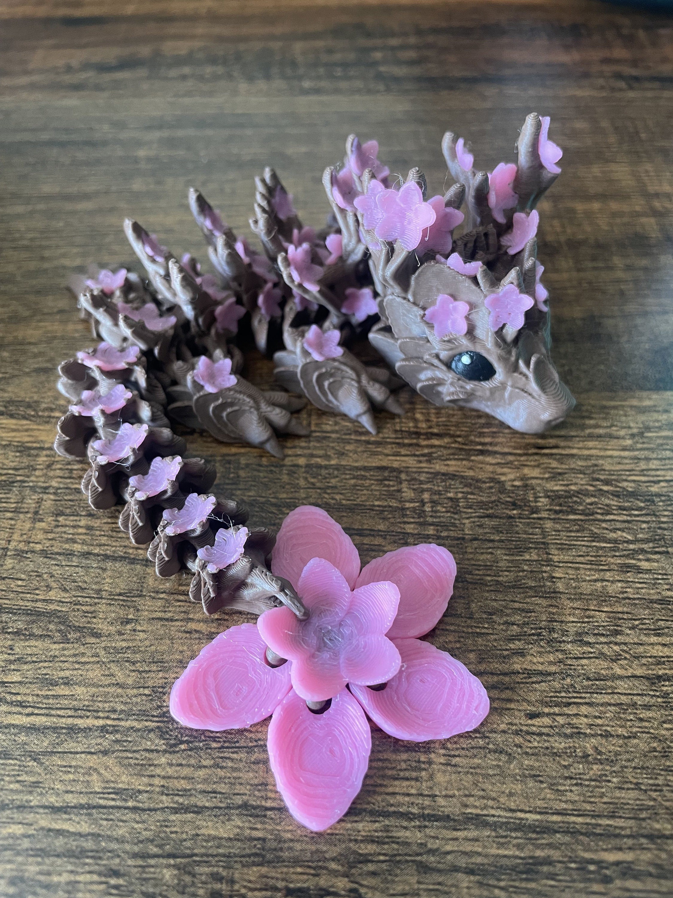 Articulated | Flexible | Cherry Blossom Dragon | Cinderwing | PLA+