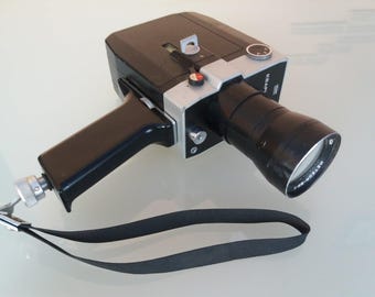 Videocamera sovietica vintage al quarzo 1x8C-2 Super 8 con obiettivo Meteor-8 M-1, URSS Zenit ORWO