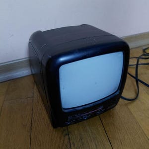 Vintage Elta 2207N Mini Black & White CRT TV Portable Retro Gaming Television