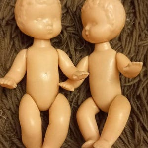 Rare Baby dolls two Doll Toy 2 Plastic items Vintage USSR