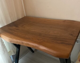 Mesa de comedor de cocina, Mesa de nogal, Mesa de comedor, Muebles hechos a mano