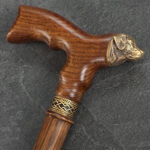Labrador Walking Cane - Wooden Cane - Walking Stick for Dog Lover - Dog Lover Gift - Custom Cane for Men - Women&#39;s Cane