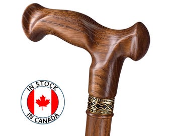 Handmade Walking Cane - Ergonomic Wooden Cane, Walking Canes for Men, Cane for Women - Cool Walking Stick, Canne de Marche