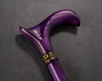Violet Walking Cane - Custom Wooden Cane - Women Walking Stick - Cane for Women - Classic Walking Cane for Mom - Gift for Mother