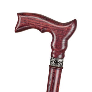Ergonomic Oak Wood Walking Cane – Handmade for Men and Women