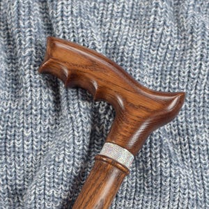 Bastón de madera con diamantes de imitación para mamá, regalo de madera para ella, regalo para mamá, regalo para mujer, regalo para mamá